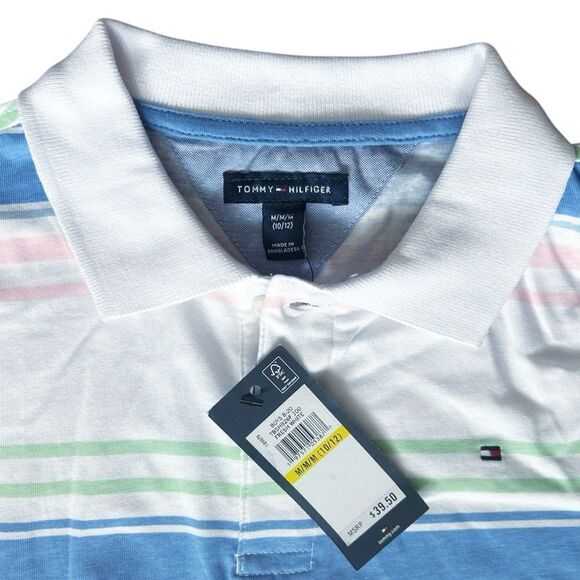 Tommy Hilfiger Polo Striped New button M - Picture 3 of 4